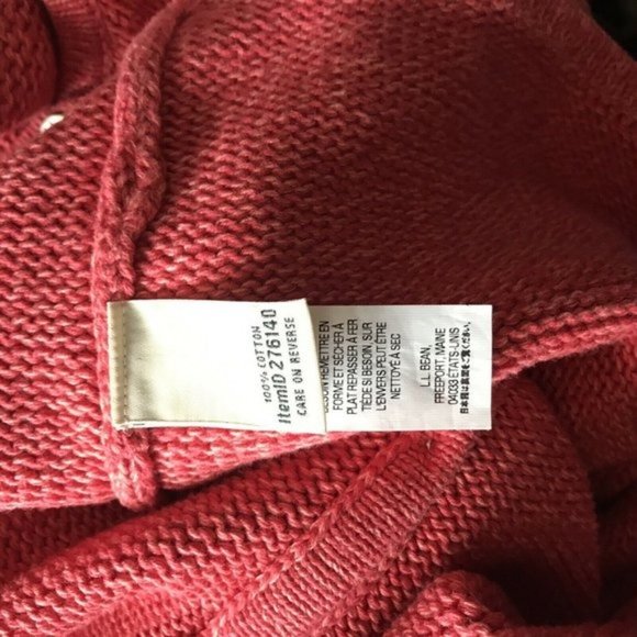 L.L. BEAN button up knit sweater 100% Cotton sz s - Picture 6 of 8